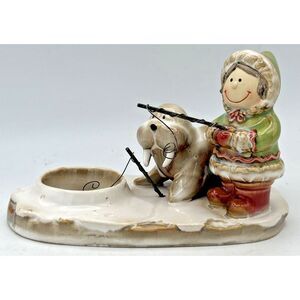 Yankee Candle Tealight Holder Girl Fishing With Seal